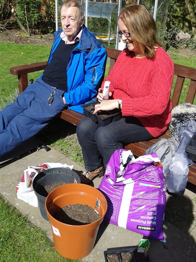 Terry and Jan on the bench