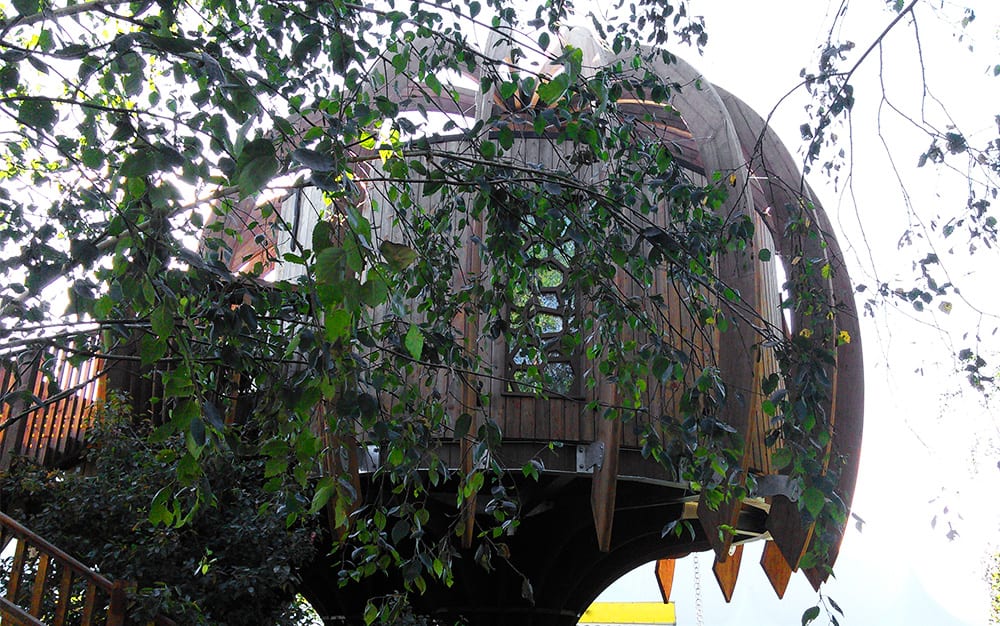 treehouse RHS Hampton Court Palace Flower Show designed by David Domoney