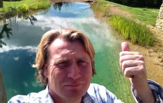 David Domoney Love Your Garden Series 4 ITV swimming in pond
