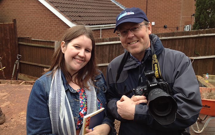 TV Times journalist and photographer on set of Love Your Garden