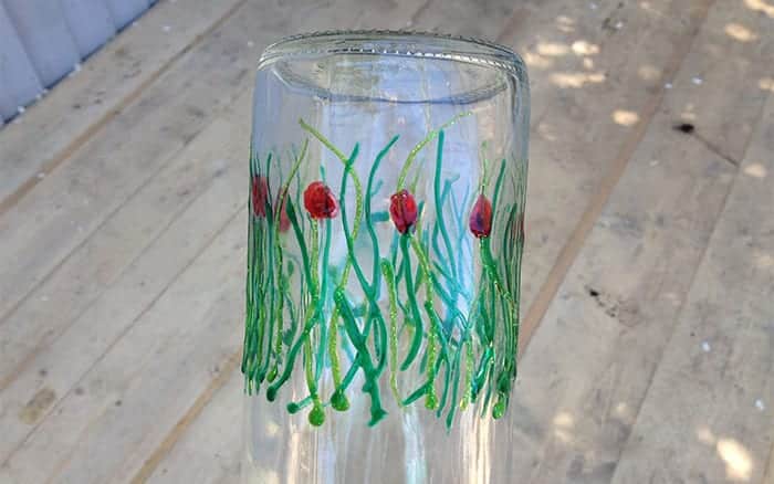 david domoney painted a glass bottle on Love Your Garden series 4 episode 5