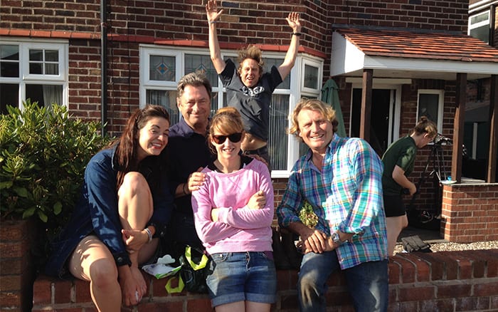 Alan Titchmarsh, David Domoney, Frances Tophill and Katie Rushworth Love Your Garden team photo photobomb