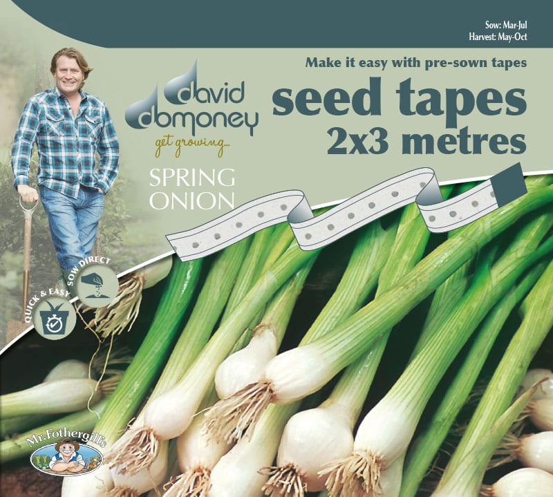 Grow your own Spring Onion White Lisbon seed tape