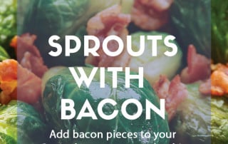 Sprouts with bacon recipe feature image