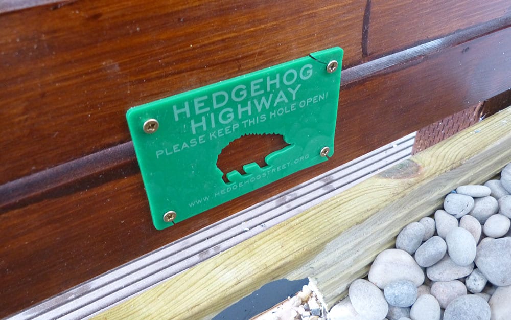 Pershore garden finished hedgehog highway