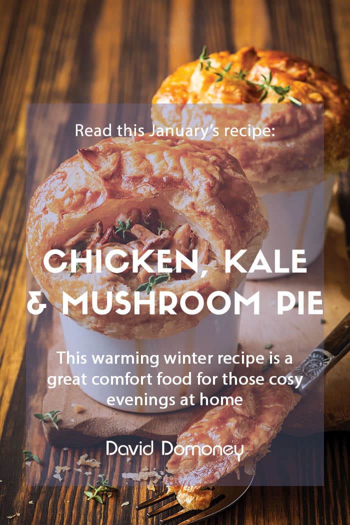 January recipe: Chicken, kale, mushroom pot pie