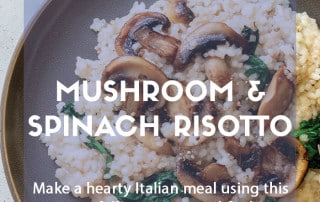 Recipe March Mushroom and spinach risotto
