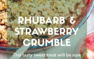 rhubarb strawberry crumble recipe feature