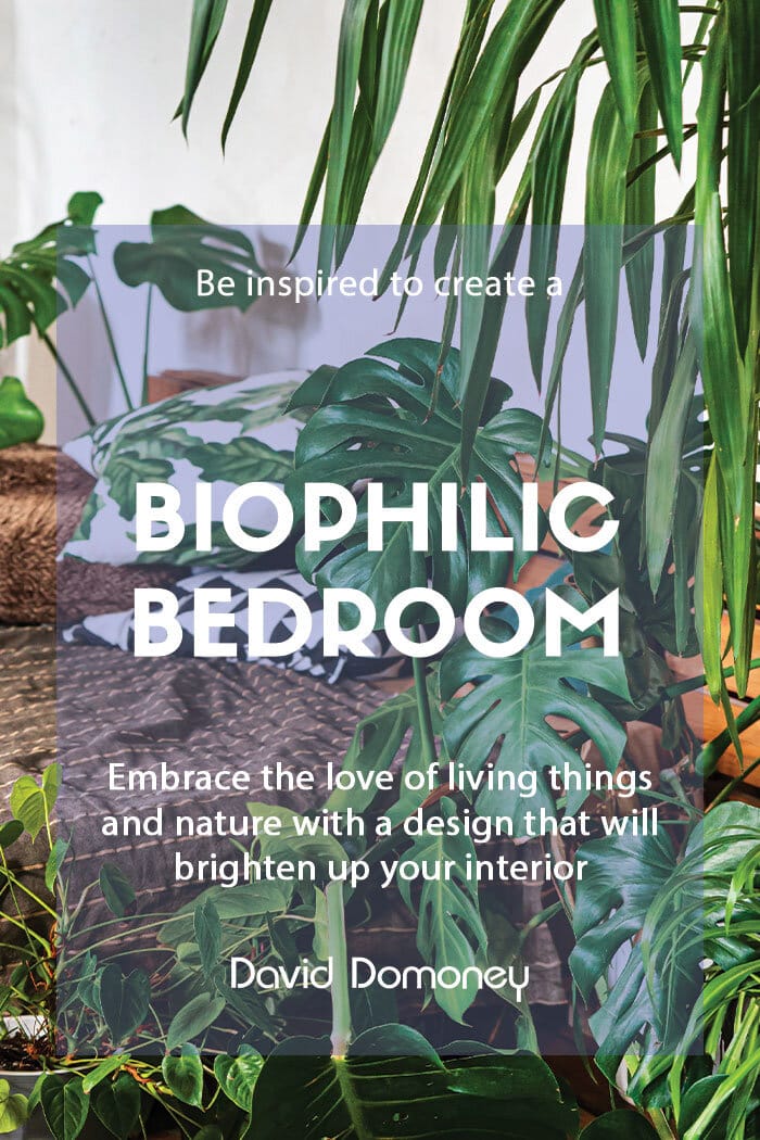 Biophilic bedroom design with houseplants