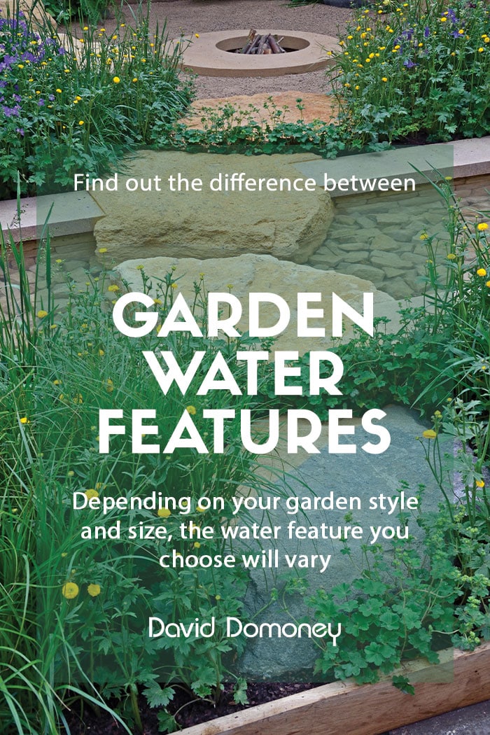 Demystifying different types of garden water features