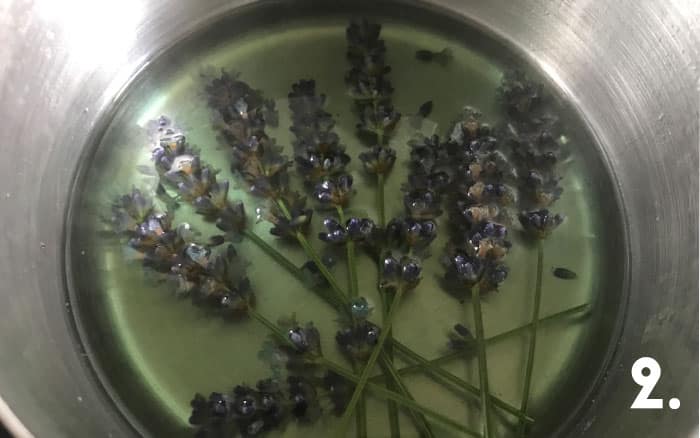 Lavender after steeping