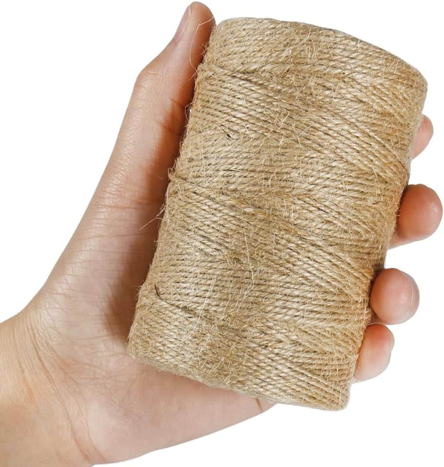 Jute Twine - Brown Roll Jute Twine for Crafts Soft Yet Strong Natural Jute  String Burlap String for Packaging, Wrapping,Packing Materials Decorative