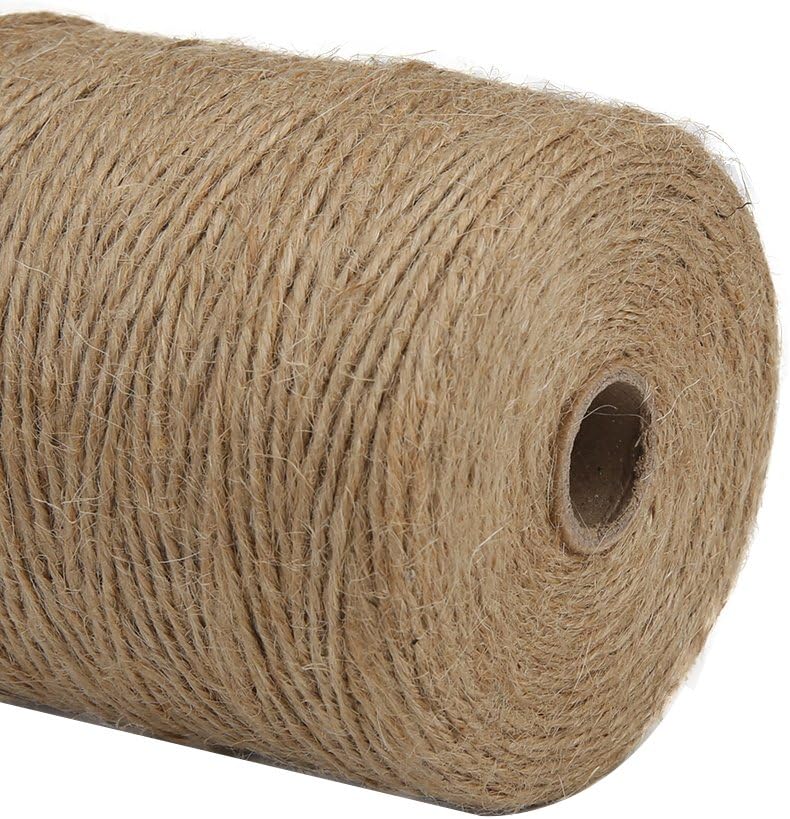 Natural Jute Twine String - 984 Feet Garden Twine, Twine for Crafts, Hemp  Twine Rope, Brown Jute Twine for Gift Wrapping, Gardening, Packing and
