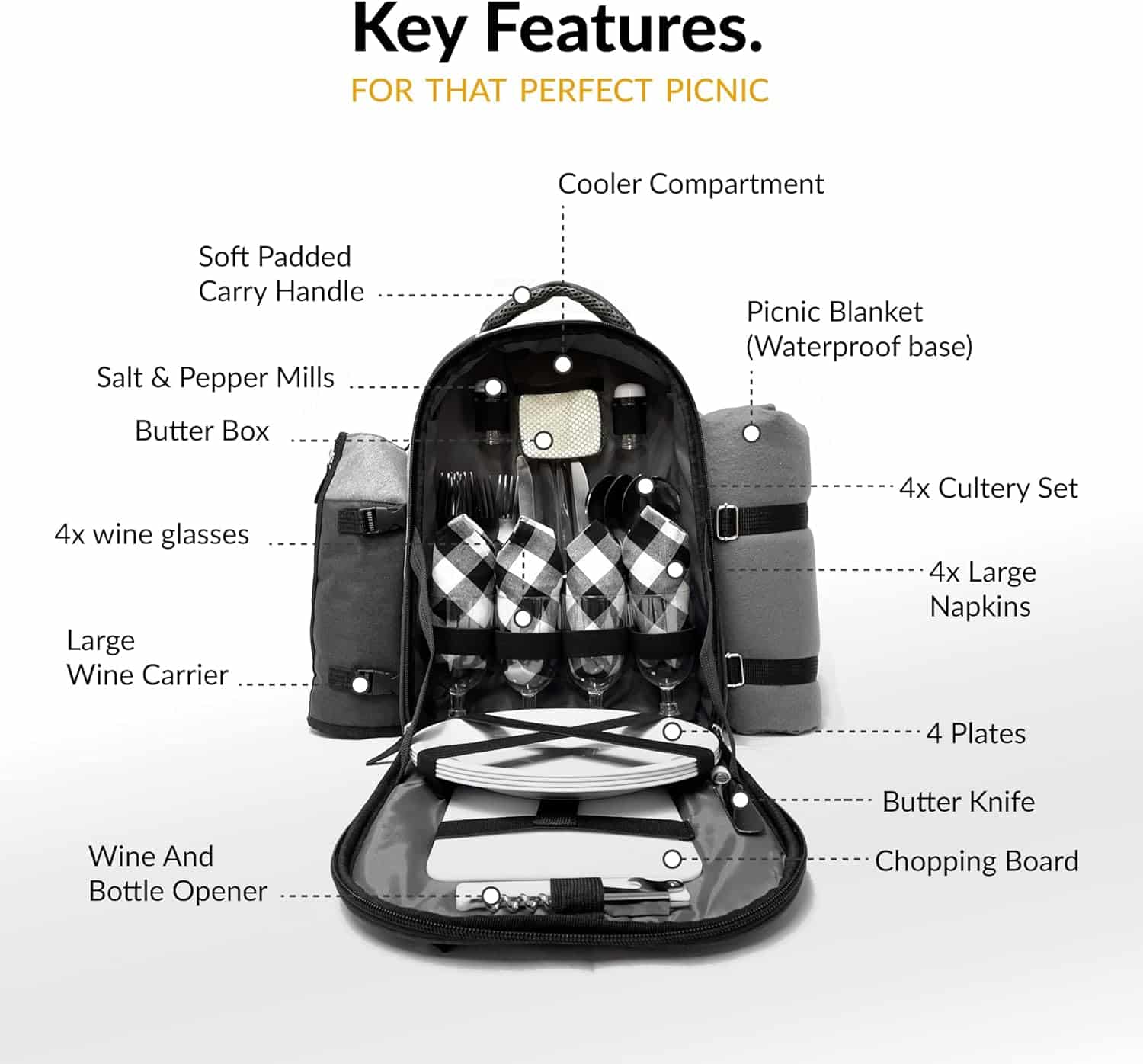 Lifewit 24L (30-Can) Soft Cooler Backpack with Hard Liner, Large Insulated  Picnic Lunch Backpack Soft-Sided Cooling Bag for Camping/BBQ/Family Outdoor  Activities (Grey) - David Domoney
